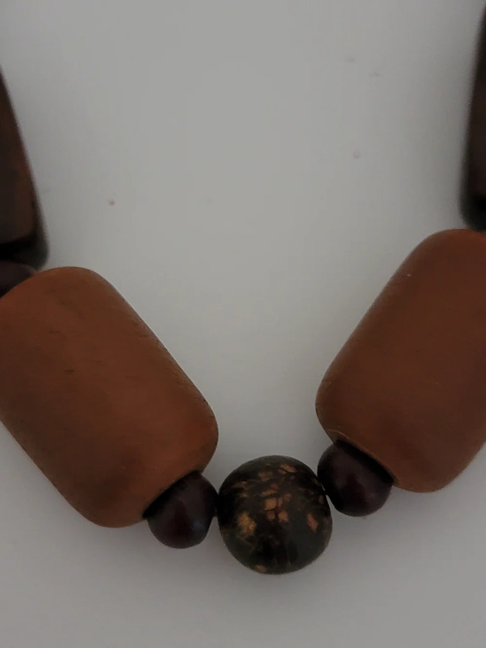Handcrafted Brown Wooden Bead Necklace - Women Jewelry Boho